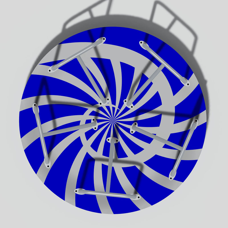 Durable Galvanized Steel And Pe Board Round Playground Spinner for Safe Outdoor Outdoor Playground 