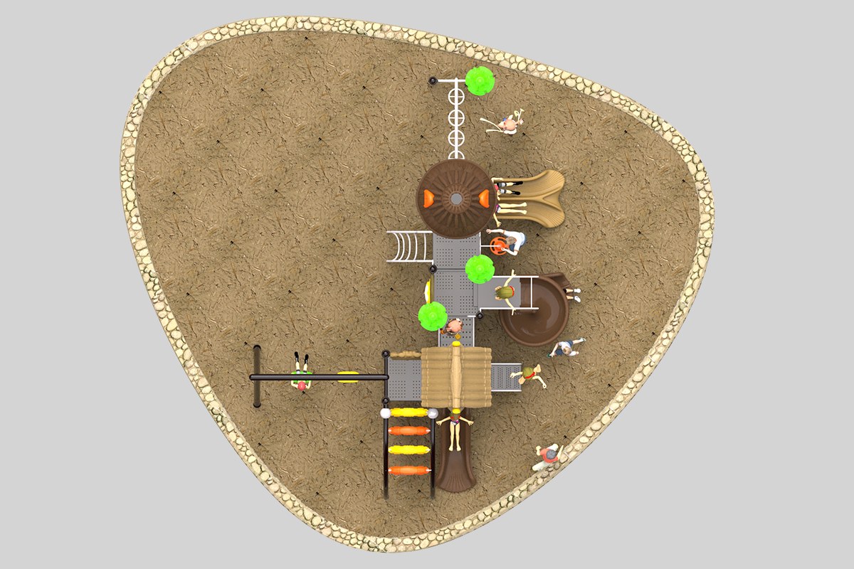 Community park outdoor slide playground (2)