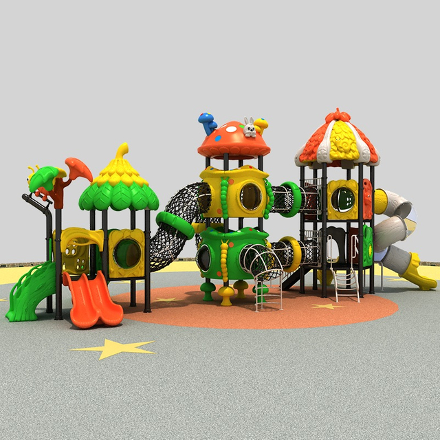 Engaging Playground Slide with Forest Adventure for Children