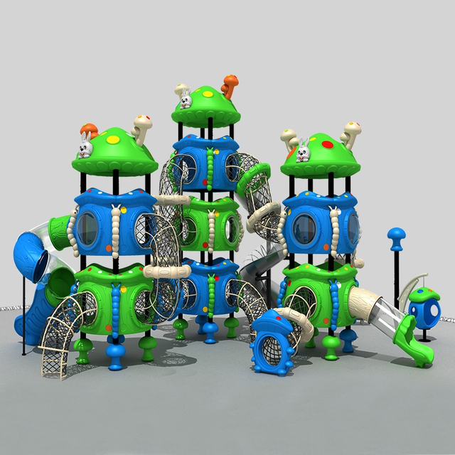 Eco-Friendly Children's Mushroom Slide with Recycled Materials