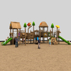Kids' Favorite Outdoor Playground Slide with Thatch Themed