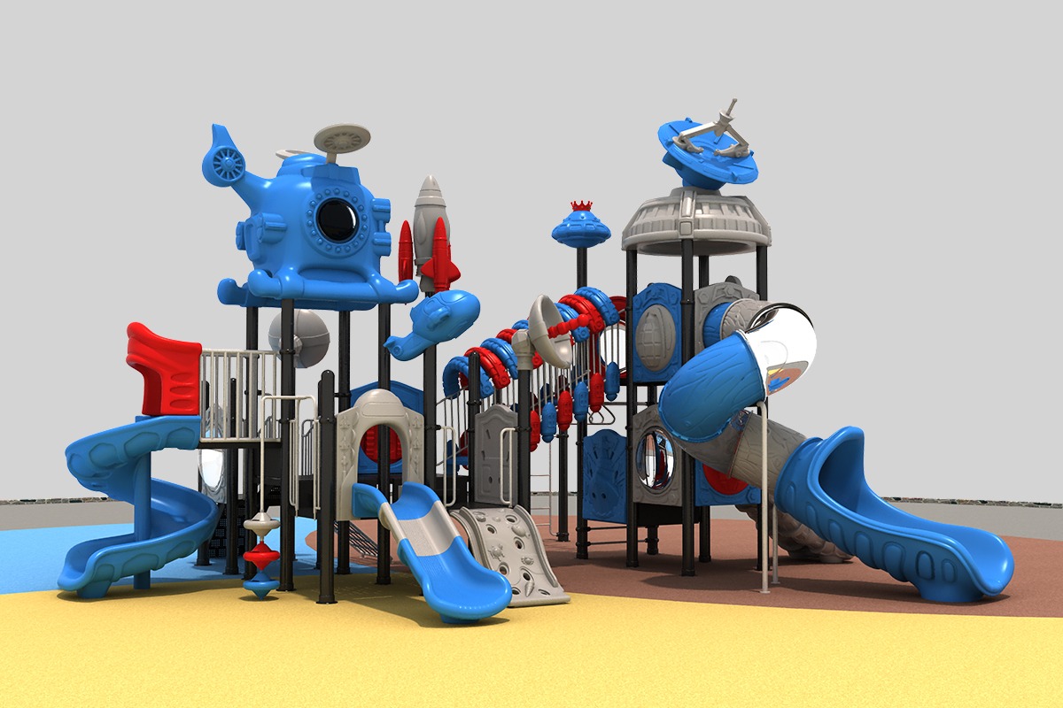 Outdoor Space Themed Playground Slide (2)