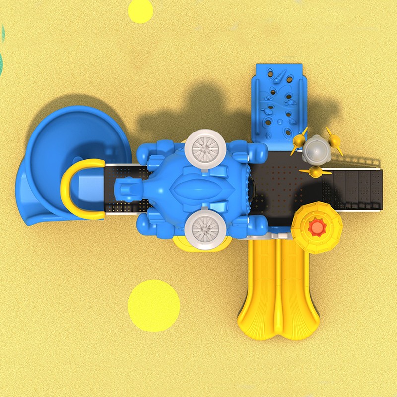 Playground Slide for Kids with Exciting Rocket Ship Climb