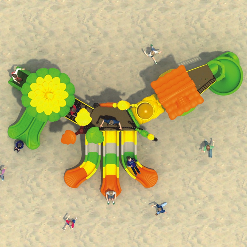 Nature-Based Playground Slide for Outdoor Fun with Forest Theme