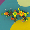 Adventure-Ready Children's Playground Slide with Forest Design