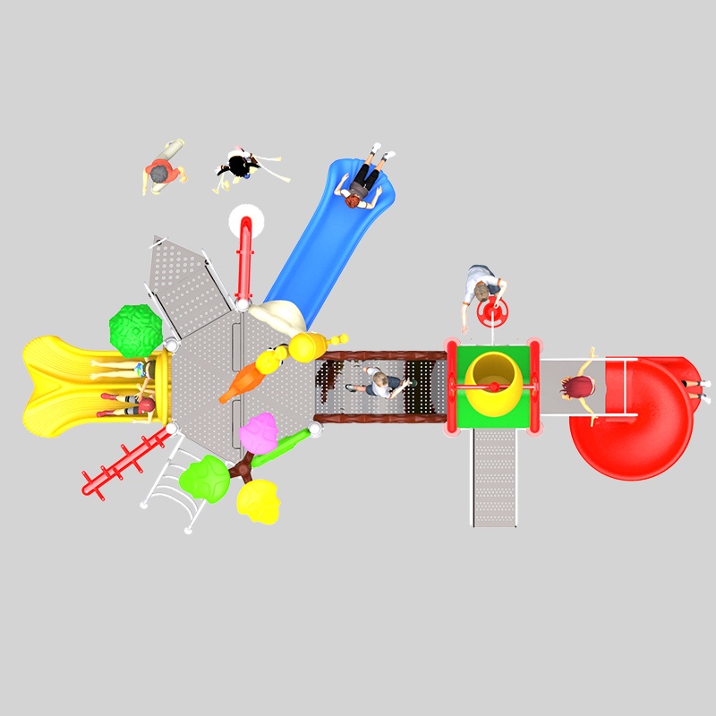 Sensory Water Playground Features with Gentle Slides