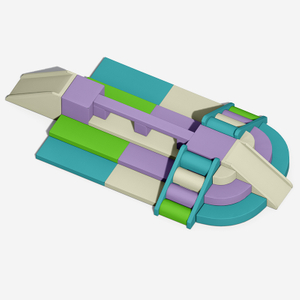 Railed Modular Indoor Soft Play Climber Set 