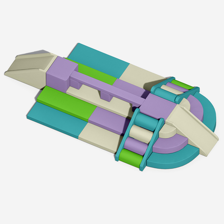 Railed Modular Indoor Soft Play Climber Set 