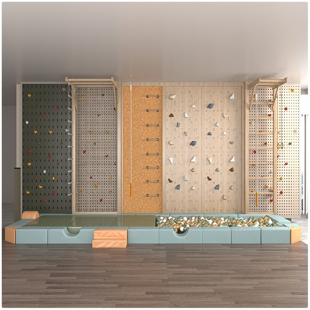 Durable Commercial Indoor Climbing Wall Set