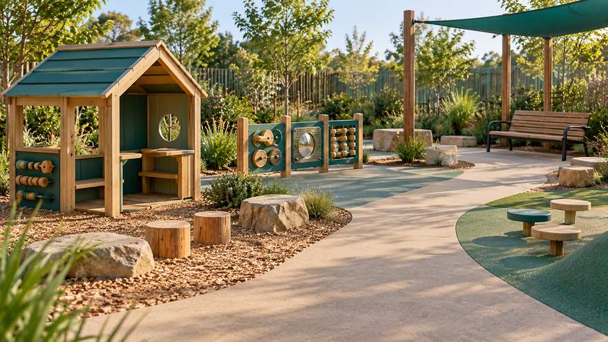 Low-level exploratory play area concept