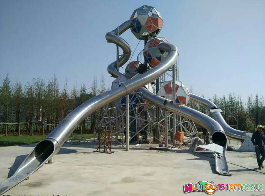 Non-standard amusement + large combination slide Nanjing Vanke stainless steel slide (9)
