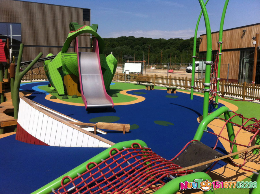 Non-standard ride + frog combination park + slide + children's play facilities (2)