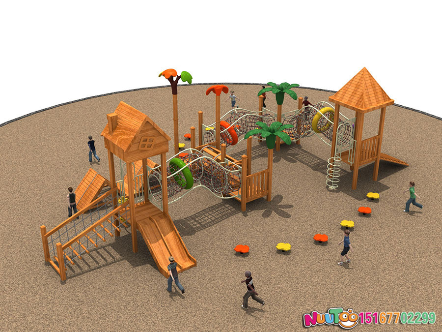 Solid wood combination slide + log combination slide + combination slide + children combination slide + community combination slide - (15)