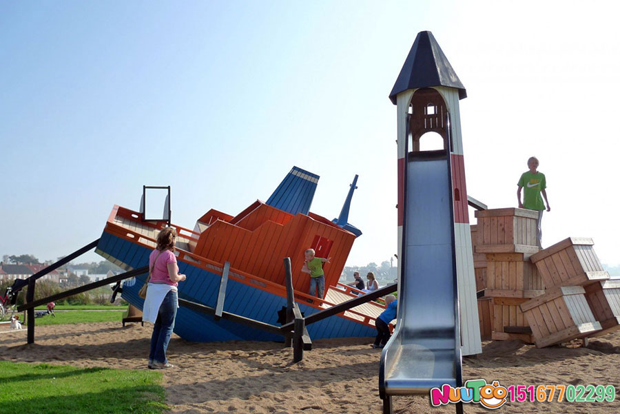 Pirate Ship Amusement Project + Corsair Amusement Equipment Manufacturer + Combination Slide + Children's Play Facilities - (7)