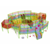 Kids Rope Trampoline and Climbing Wall Set