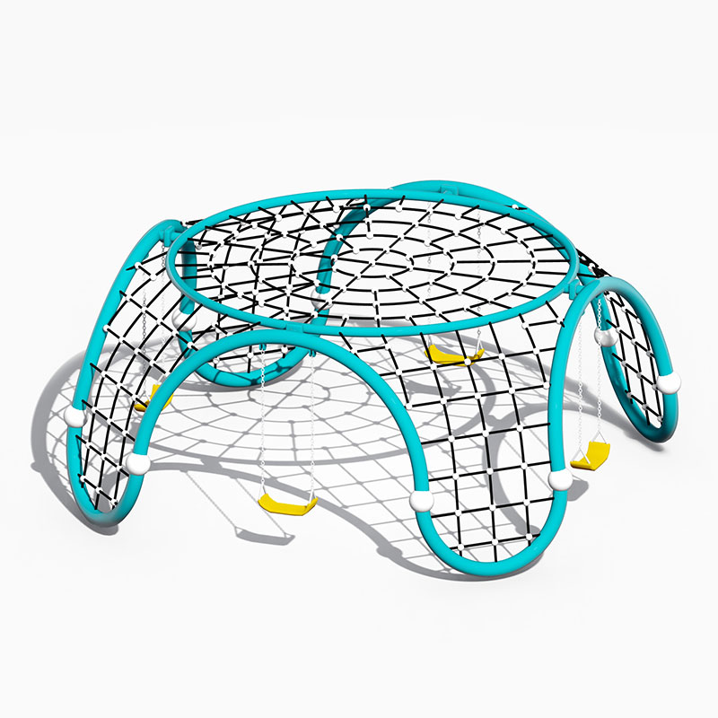 Spider Web Climber with Swing Set