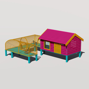 Friendly Duck House: Secure Pet Playground Equipment