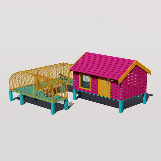 Friendly Duck House: Secure Pet Playground Equipment