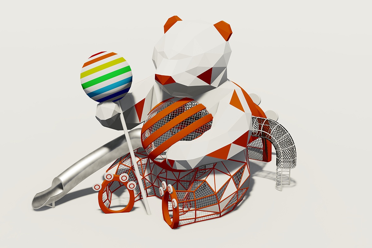 Bear-themed playground slides (1)