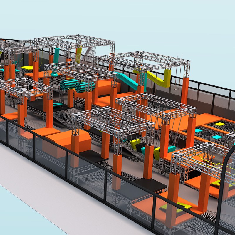 Indoor Sports Park Equipment: Ninja Warrior Brave Obstacle Challenge Set