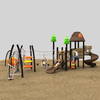 Thatch-Themed Playground Slide for Natural Outdoor Fun