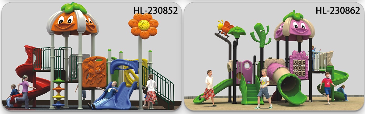 Durable HDPE Plastic Playground Slides (5)