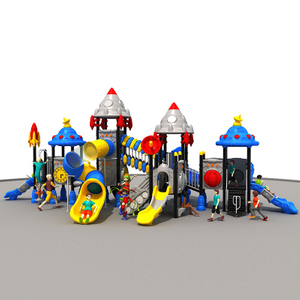 Adventure-Filled Space Playground Slides for Kids' Exploration