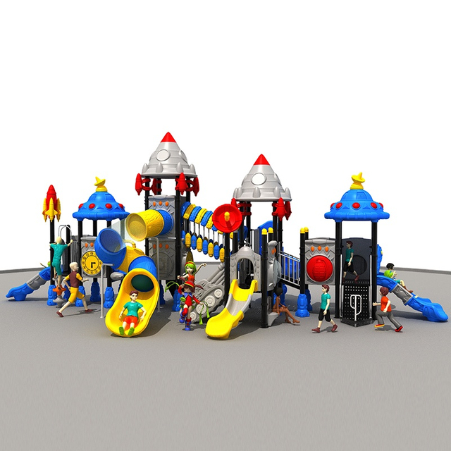 Adventure-Filled Space Playground Slides for Kids' Exploration