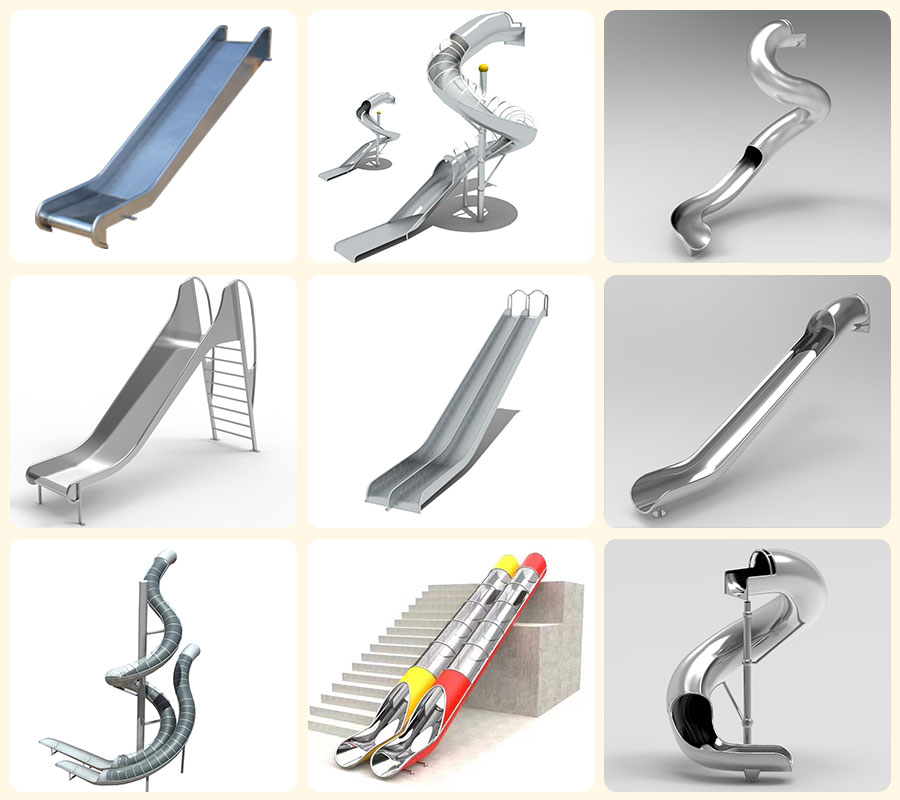 Non-standard amusement + stainless steel slide + combination slide (6)