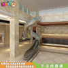 Indoor large stainless steel slide stainless steel spiral slide fire escape channel