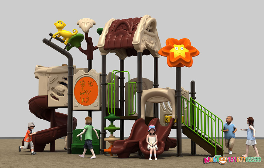Sliding ladder + combination slide + small doctor + rides + tree house (10)