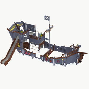 Pirate Ship Playgrounds,Wooden Pirate Ship Playground Factory