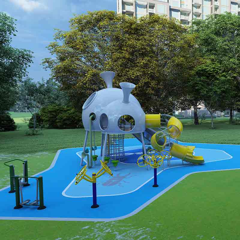 What Kind of Outdoor Play Equipment Is Installed in Yuehu Terrace, Fuyang, Anhui?