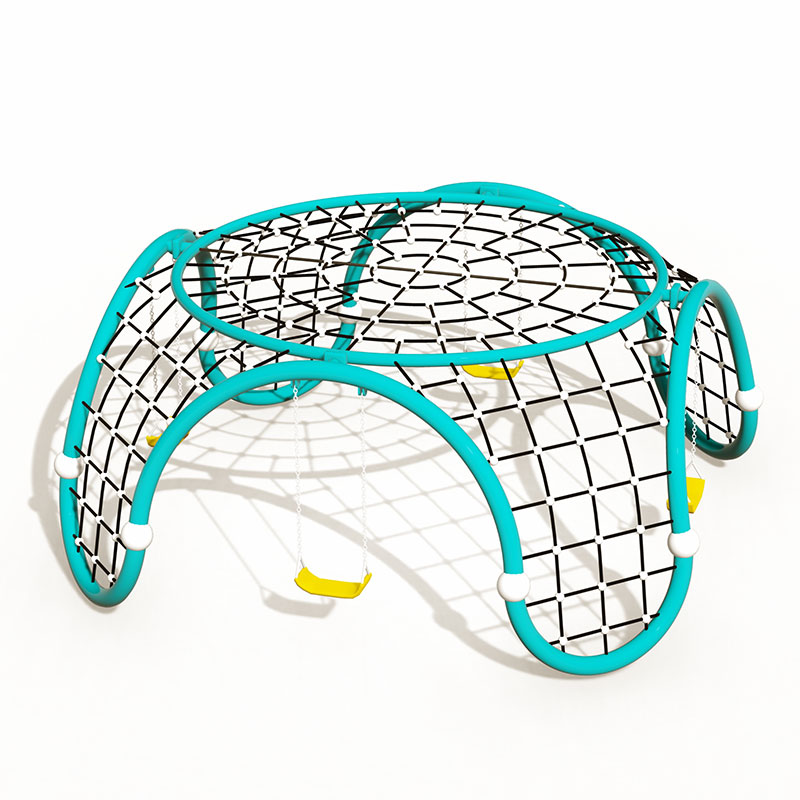 Spider Web Climber with Swing Set