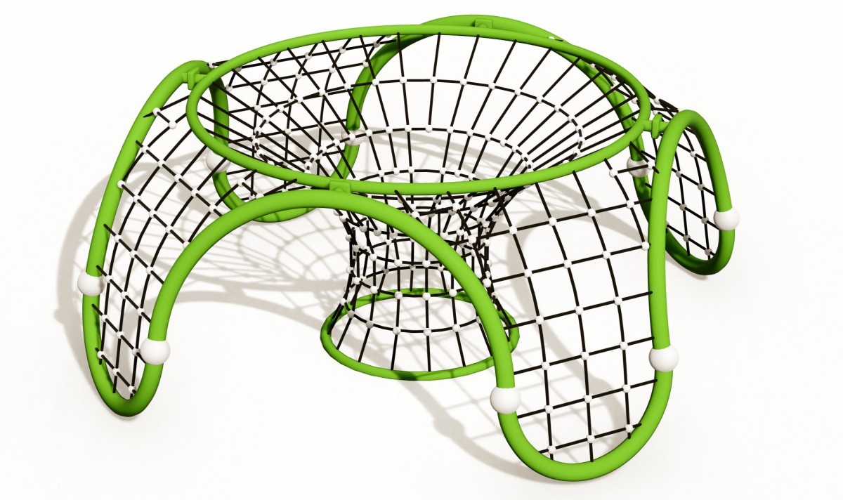 Panoramic display of Kids Play Dome Climber outdoor gym-2