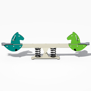 Horse-Themed Commercial Playground Seesaws