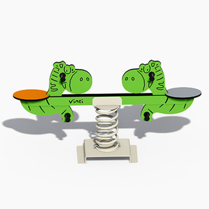 Dinosaur-Themed Double Seesaws