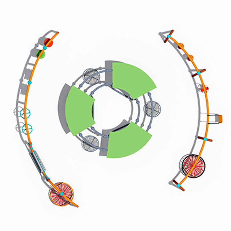 Outdoor Multi-Functional Swing Set with Climbing Function for Kids