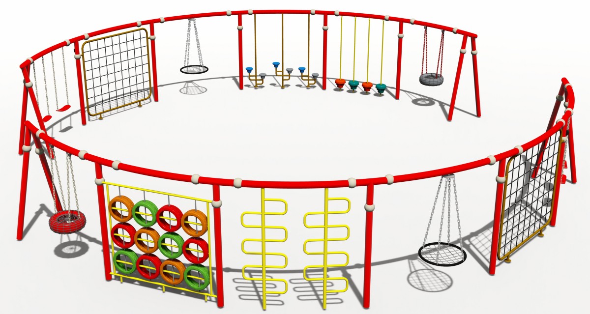 round outdoor playground swing (2)