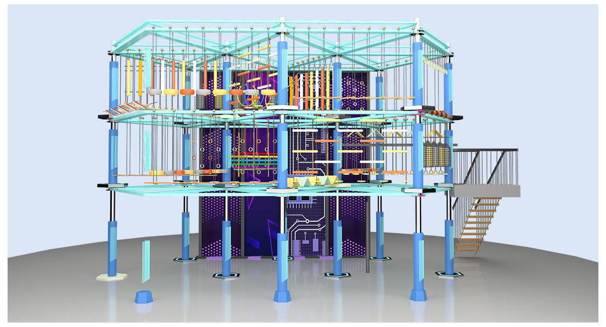 1.Indoor High Ropes Course for Malls (1)