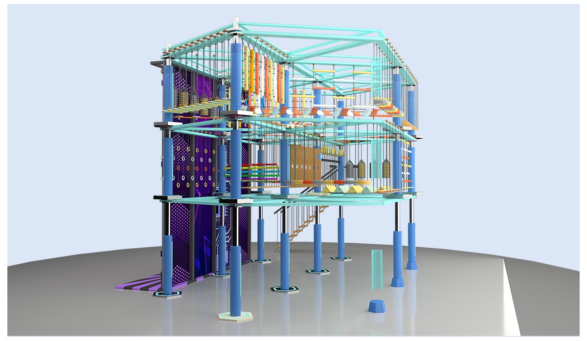 1.Indoor High Ropes Course for Malls (7)