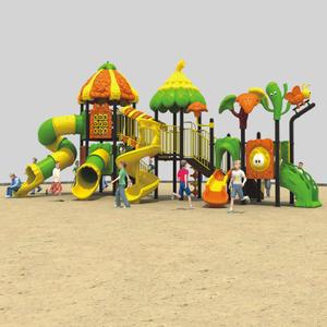 Interactive Outdoor Playground Slide with Forest Fun for Children