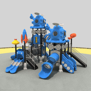 Outdoor Playground Slide with Rocket Design for Safe Space Fun