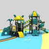Children's Playground Slide with Forest Elements for Outdoor Fun