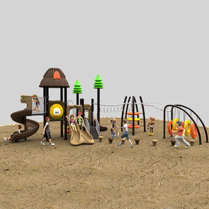 Thatch-Themed Playground Slide for Natural Outdoor Fun