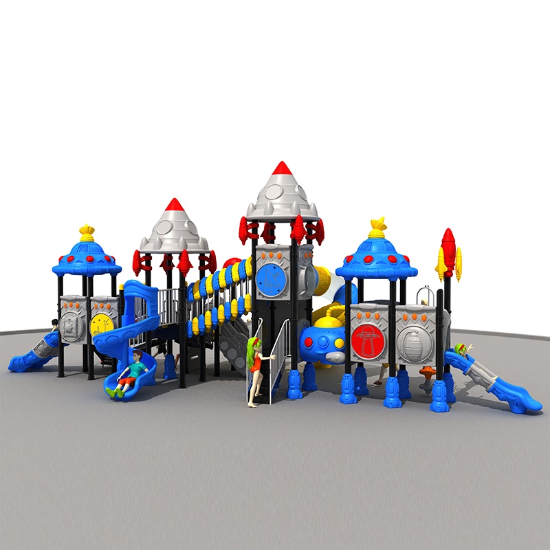 Adventure-Filled Space Playground Slides for Kids' Exploration