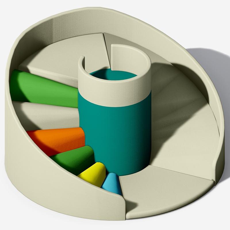 Spiral Modular Indoor Soft Play Equipment 