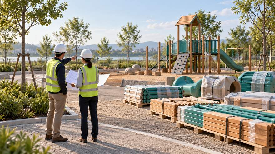 Playground delivery and installation coordination concept