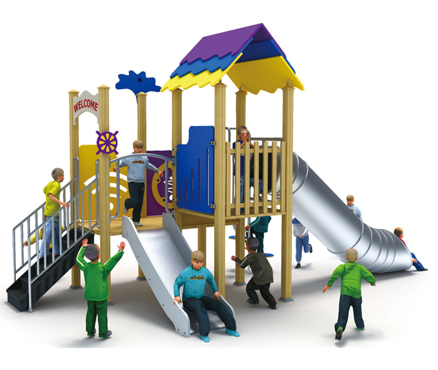 Combination slide + play equipment + small doctor + slide + log slide + stainless steel combination slide 12