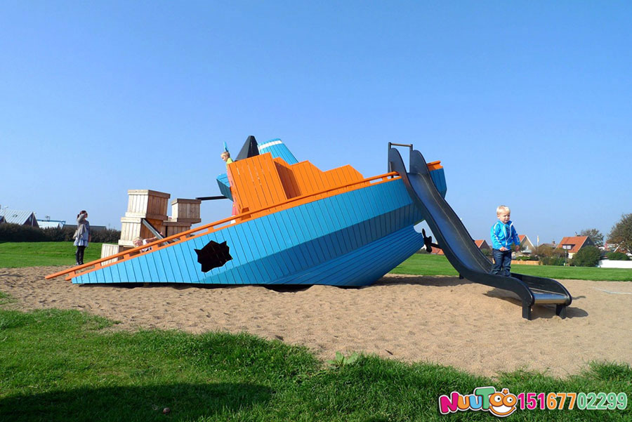 Pirate Ship Amusement Project + Corsair Amusement Equipment Manufacturer + Combination Slide + Children's Play Facilities - (5)